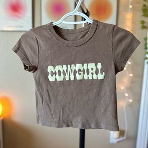 Brandy Melville Cowgirl Baby Tee